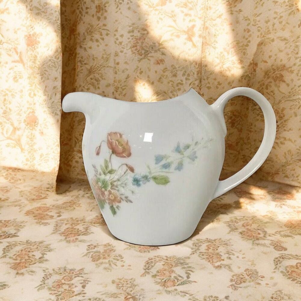 Premiere Berkshire MD104 Vintage Fine China Creamer White Floral Dining Coffee